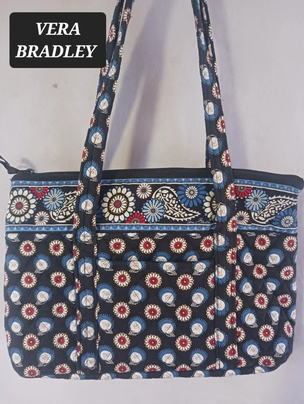 VERA BRADLEY Quilted Handbag Purse Bag Shoulder Medium Size